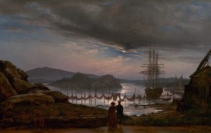 Vista desde Vaekero cerca de Christiania de Johan Christian Dahl